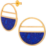 Half Full Lapis Earrings - Aaria Tees Aaria Tees