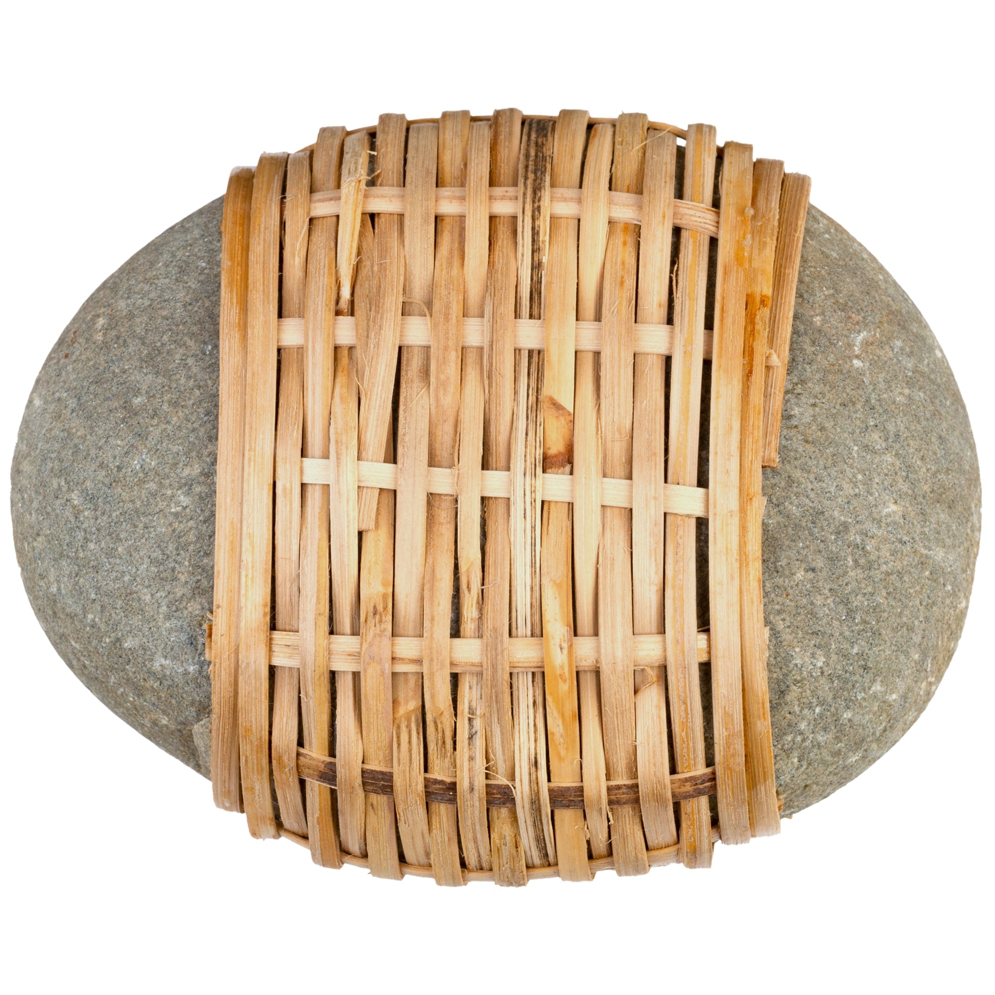 Bamboo Wrapped River Rock - Aaria Tees Aaria Tees