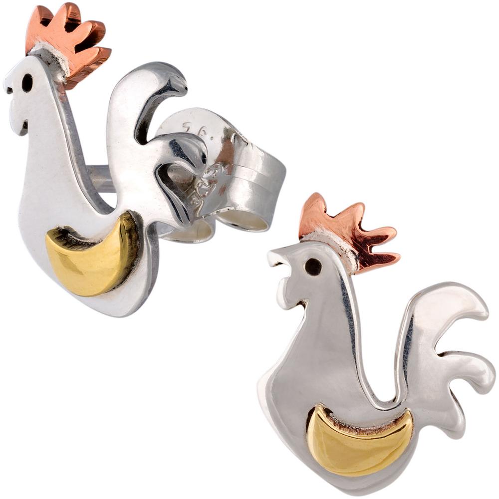 Sweet Rooster Post Earrings - Aaria Tees Aaria Tees