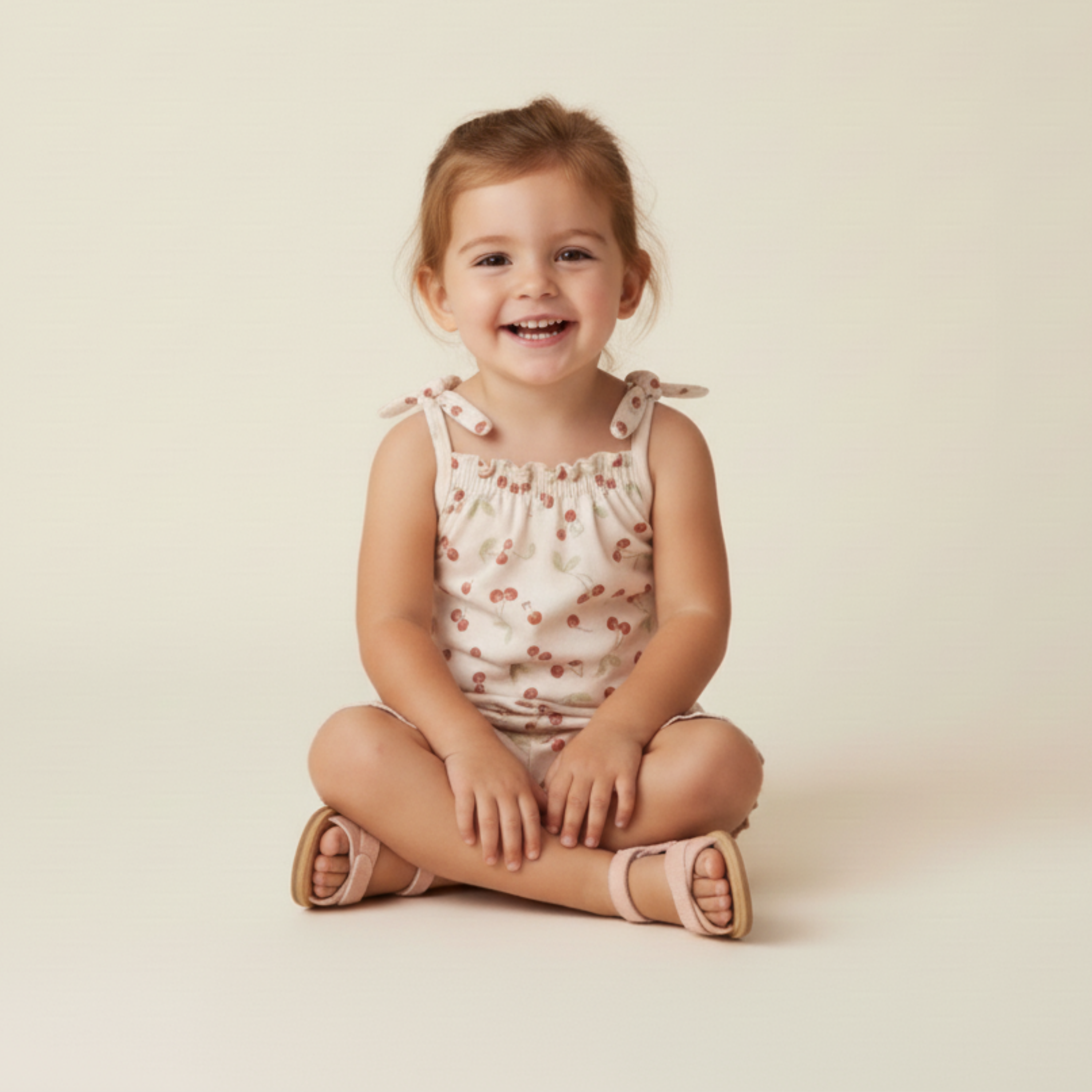 Organic Ruffle Jumpsuit - Cherry - Aaria Tees Aaria Tees