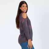 Tie-Dye Cold Shoulder Thermal Top - Aaria Tees Aaria Tees