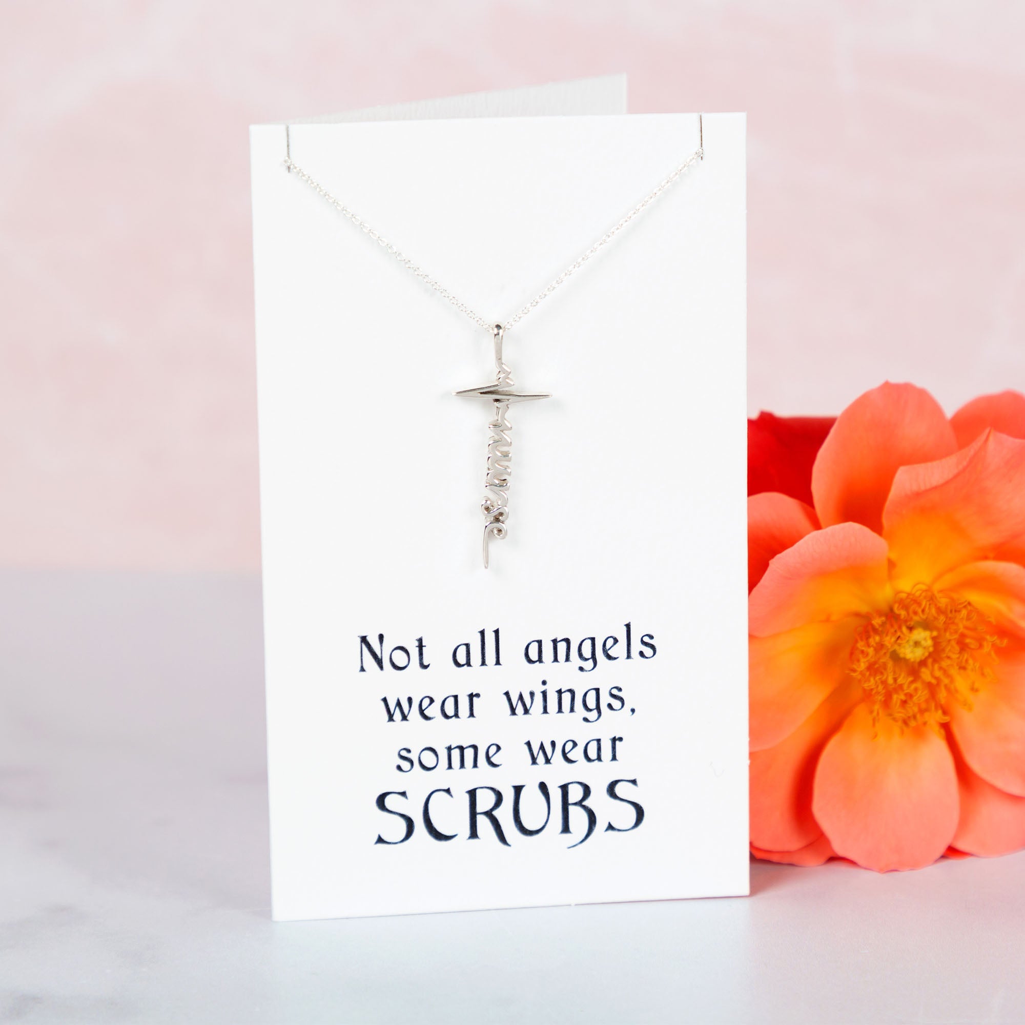 Healthcare Superhero Sterling Silver Necklace - Aaria Tees Aaria Tees