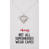 Healthcare Superhero Sterling Silver Necklace - Aaria Tees Aaria Tees