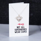 Healthcare Superhero Sterling Silver Necklace - Aaria Tees Aaria Tees