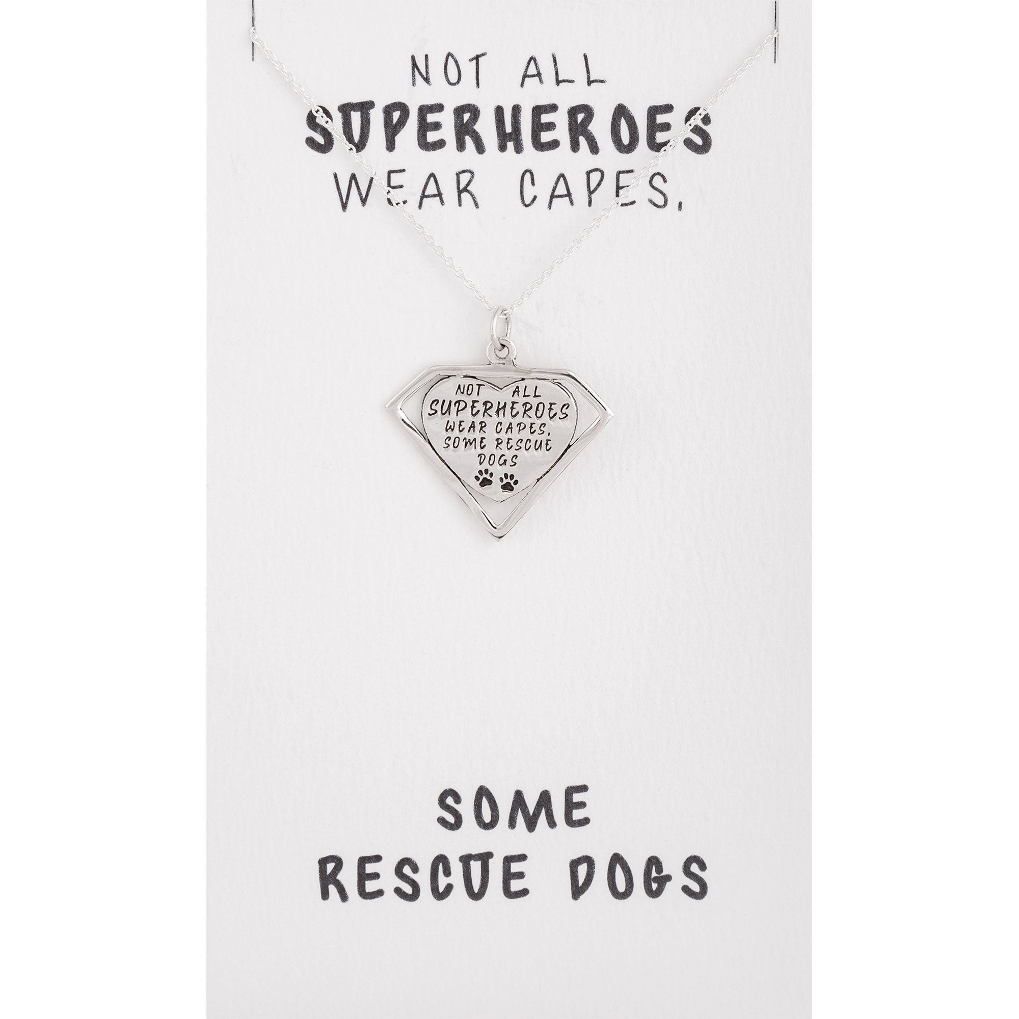 Real Heroes Rescue Dogs Necklace - Aaria Tees Aaria Tees