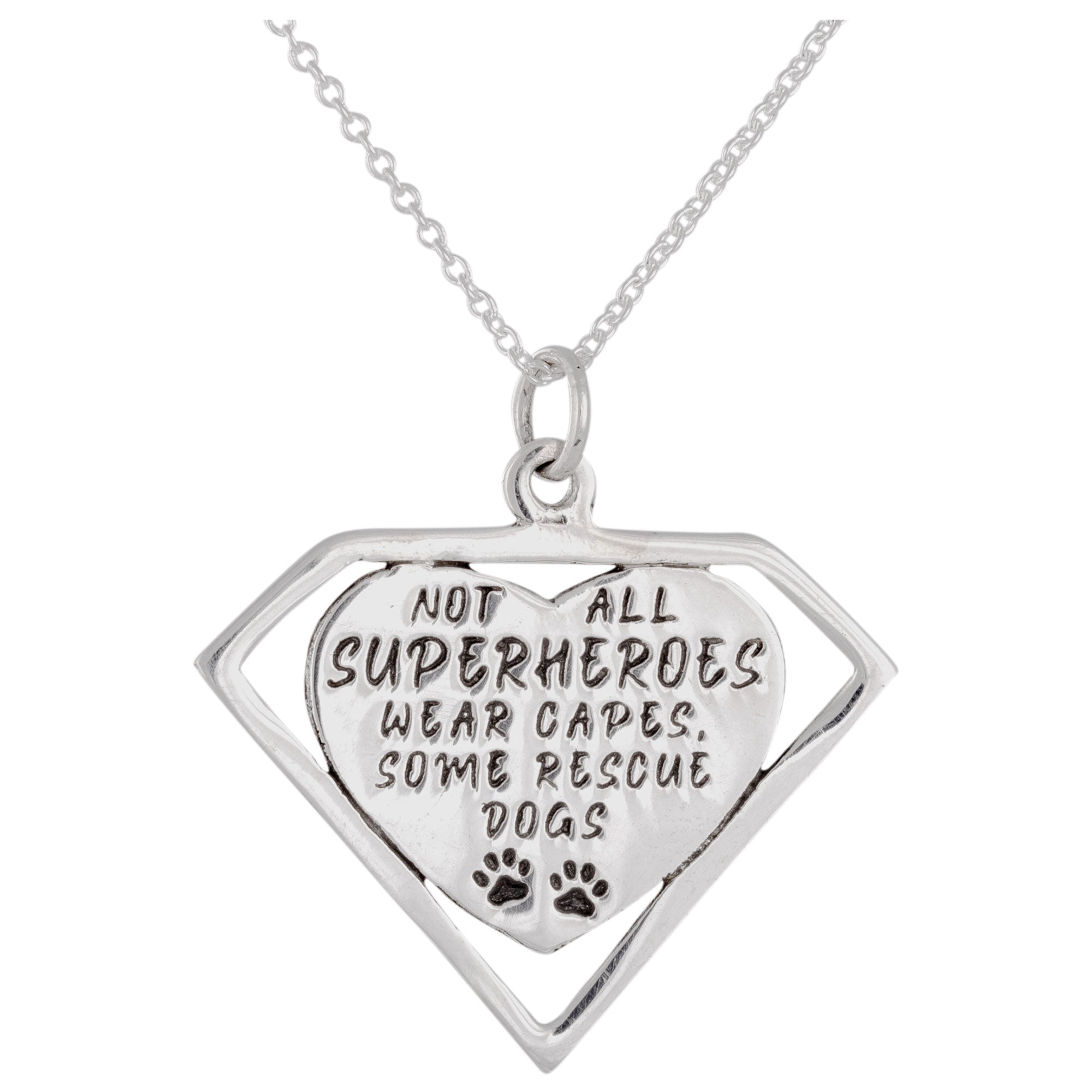 Real Heroes Rescue Dogs Necklace - Aaria Tees Aaria Tees
