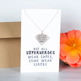 Healthcare Superhero Sterling Silver Necklace - Aaria Tees Aaria Tees