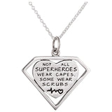 Healthcare Superhero Sterling Silver Necklace - Aaria Tees Aaria Tees