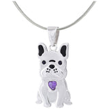 Sterling & Crystal Pup Necklace - Aaria Tees Aaria Tees