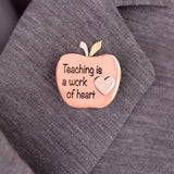 Work of Heart Teacher Appreciation Pin - Aaria Tees Aaria Tees