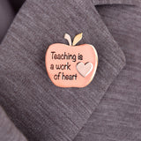 Work of Heart Teacher Appreciation Pin - Aaria Tees Aaria Tees