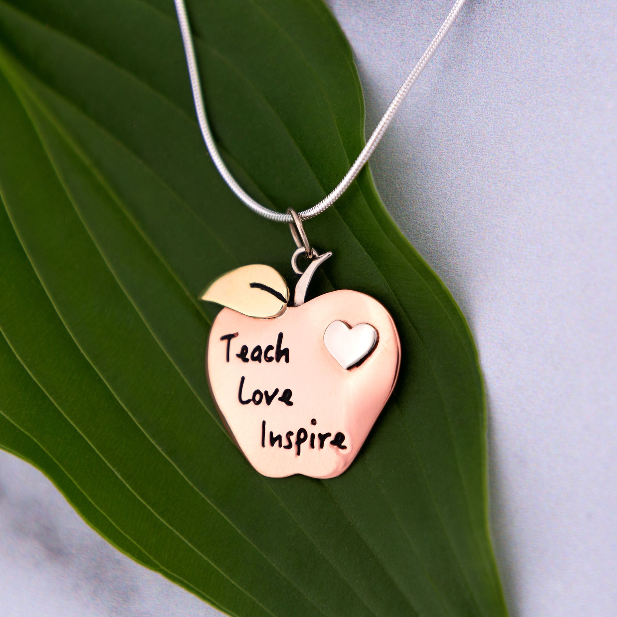Teacher Appreciation Mixed Metal Necklace - Aaria Tees Aaria Tees