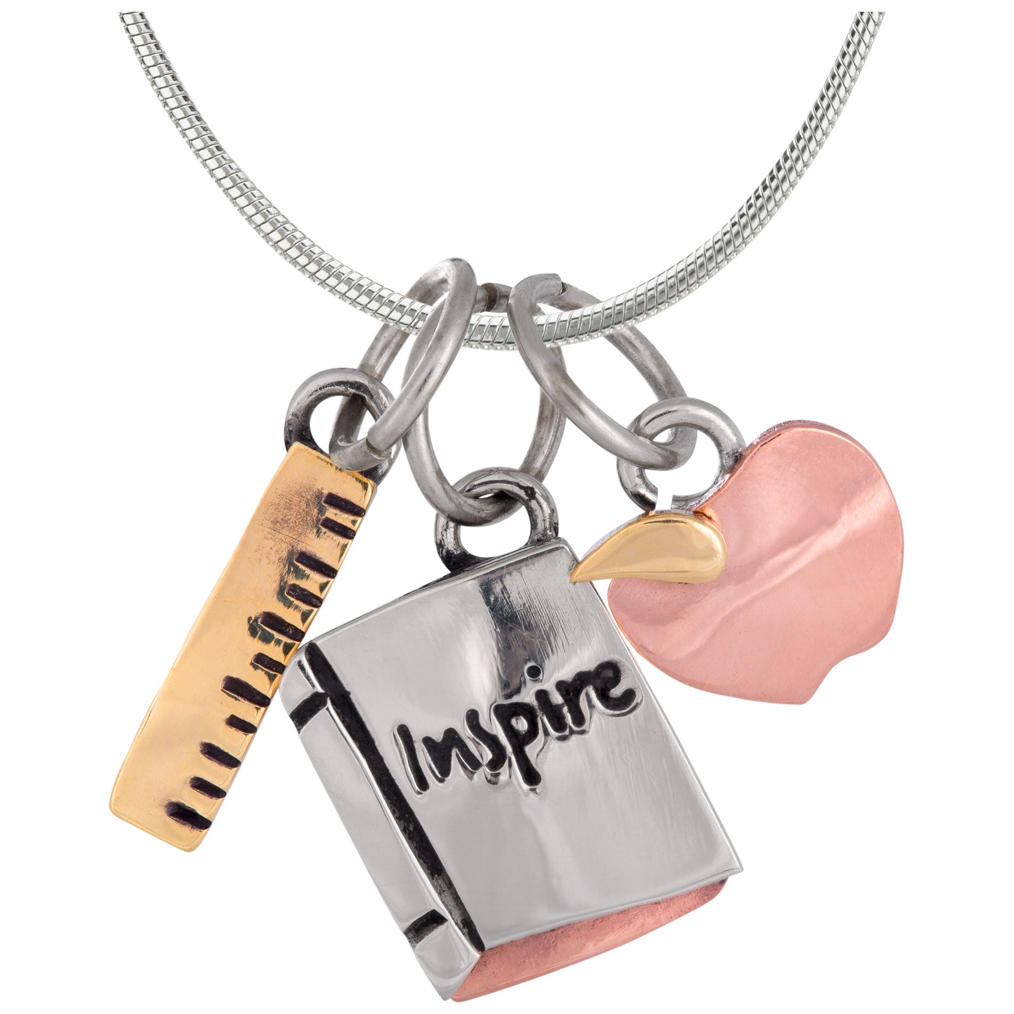 Teacher Appreciation Mixed Metal Necklace - Aaria Tees Aaria Tees