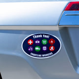 Support Frontline Workers Car Magnet - Aaria Tees Aaria Tees