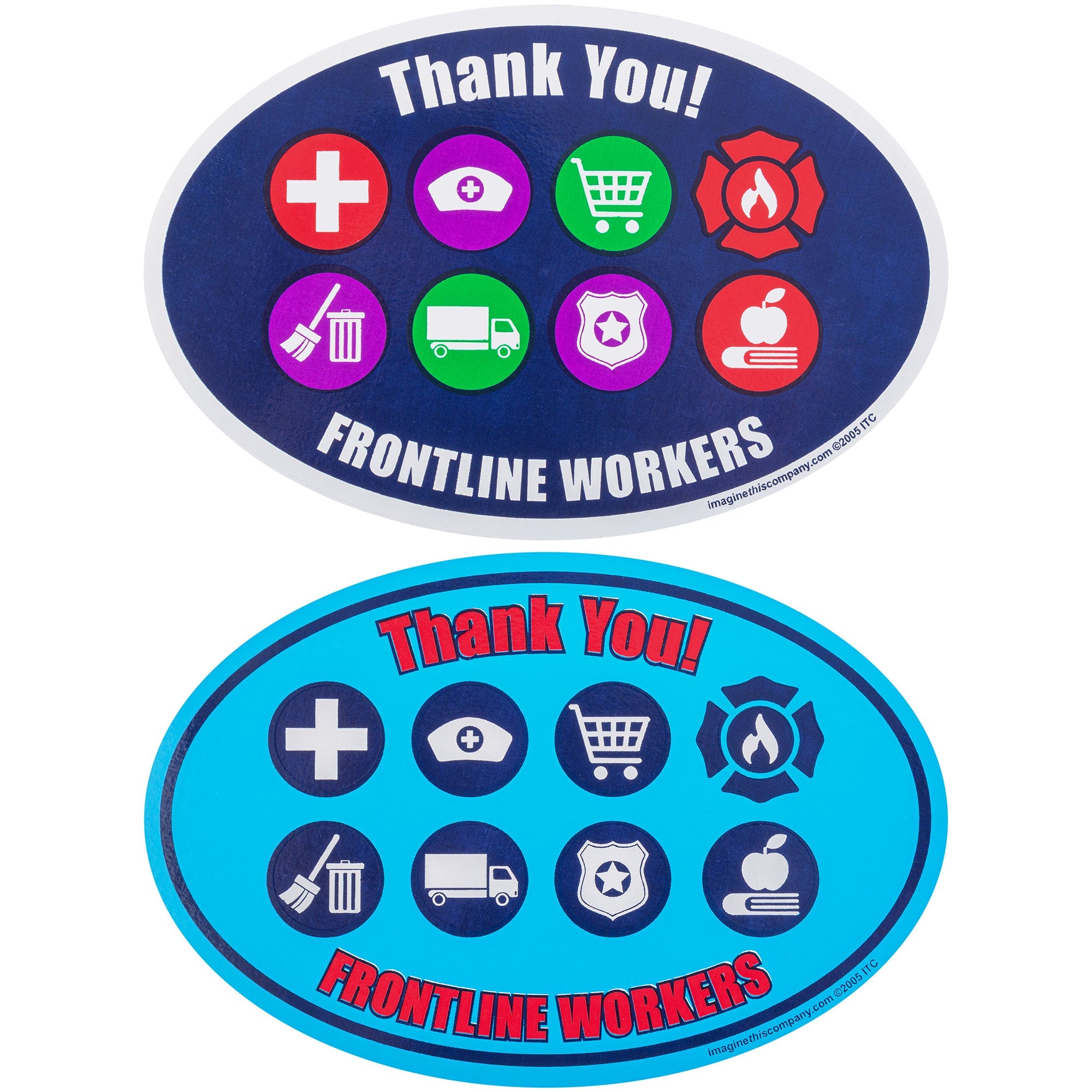 Support Frontline Workers Car Magnet - Aaria Tees Aaria Tees
