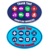 Support Frontline Workers Car Magnet - Aaria Tees Aaria Tees