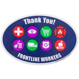 Support Frontline Workers Car Magnet - Aaria Tees Aaria Tees