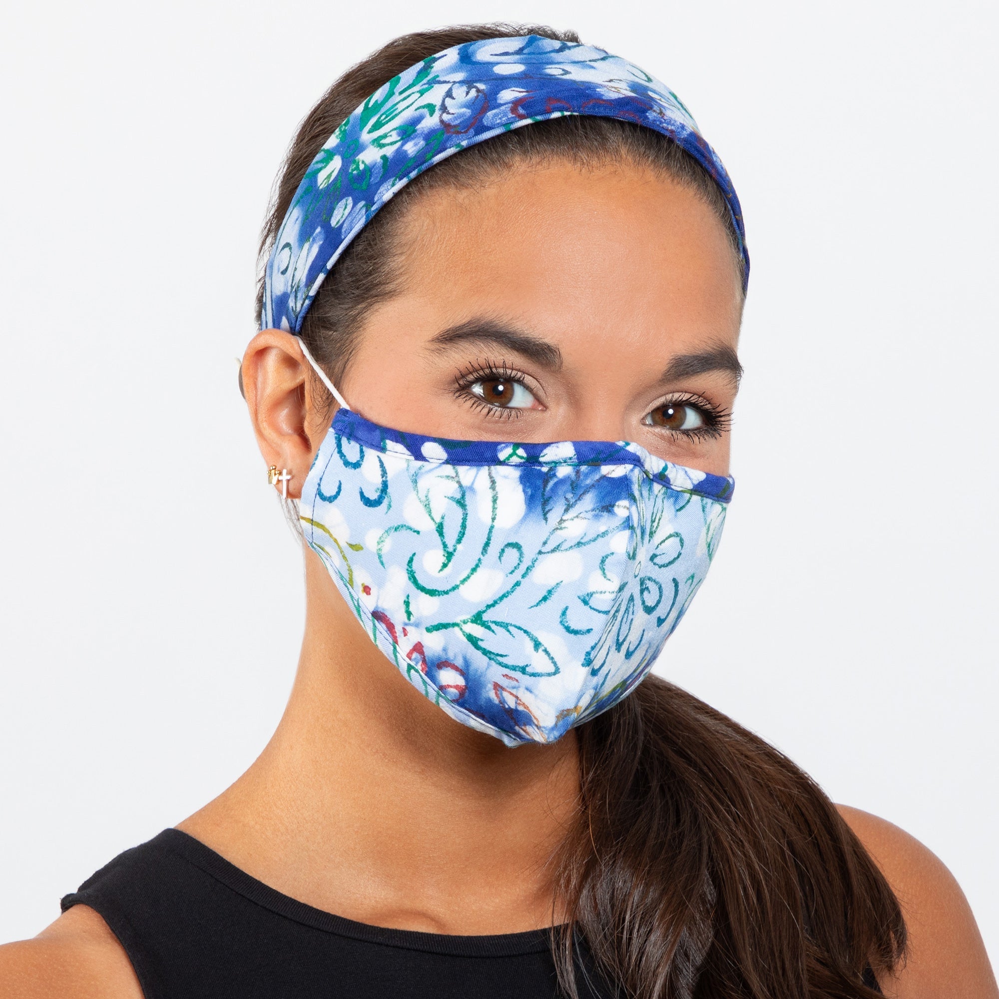 Pretty Pattern Face Mask & Headband - Aaria Tees Aaria Tees