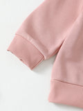 Children's Letter Graphic Sweatshirt and Pants Set Aaria Tees