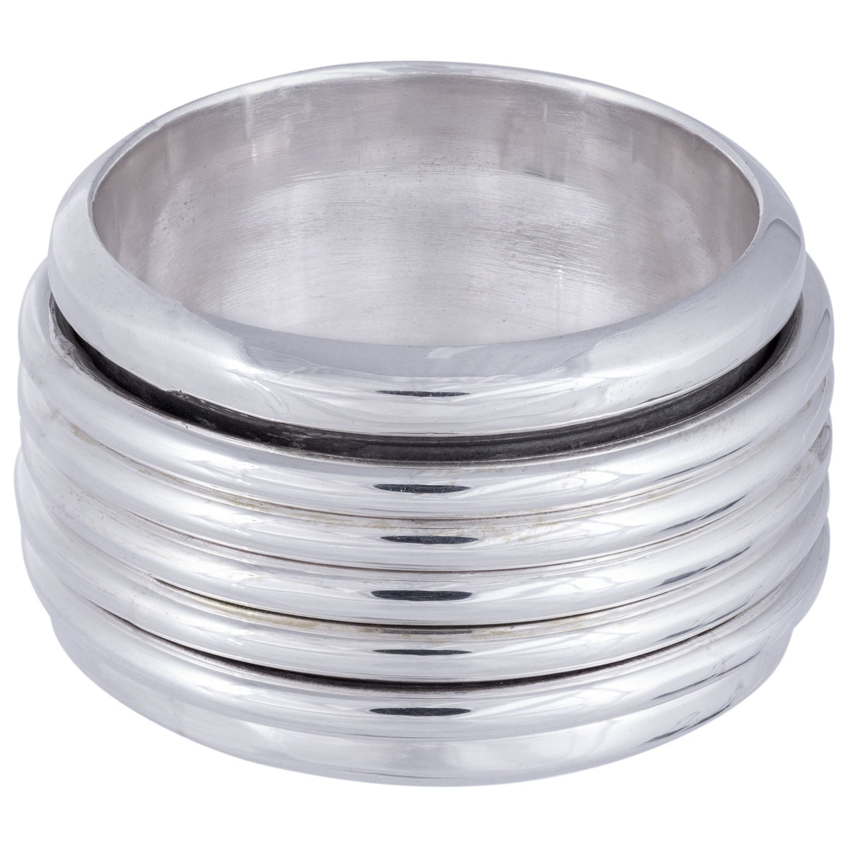 Rope Sterling Silver Spinning Ring - Aaria Tees