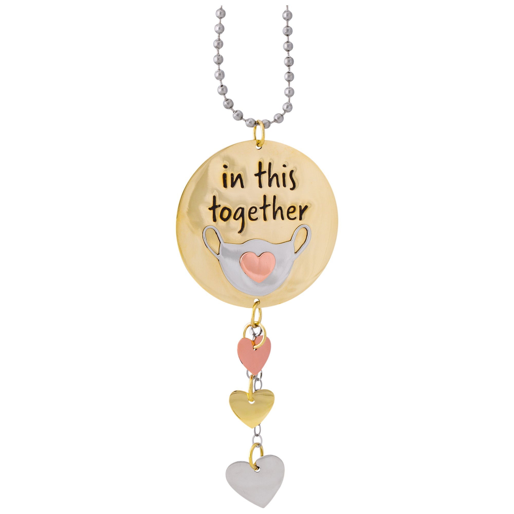 In This Together Mixed Metal Car Charm - Aaria Tees Aaria Tees