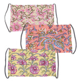 Jal Mahal Block Print Face Masks - Set of 3 - Aaria Tees Aaria Tees