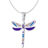 Fluttering Friends Sterling & Crystal Necklace - Aaria Tees Aaria Tees