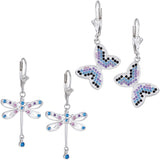 Fluttering Friends Sterling & Crystal Earrings - Aaria Tees Aaria Tees