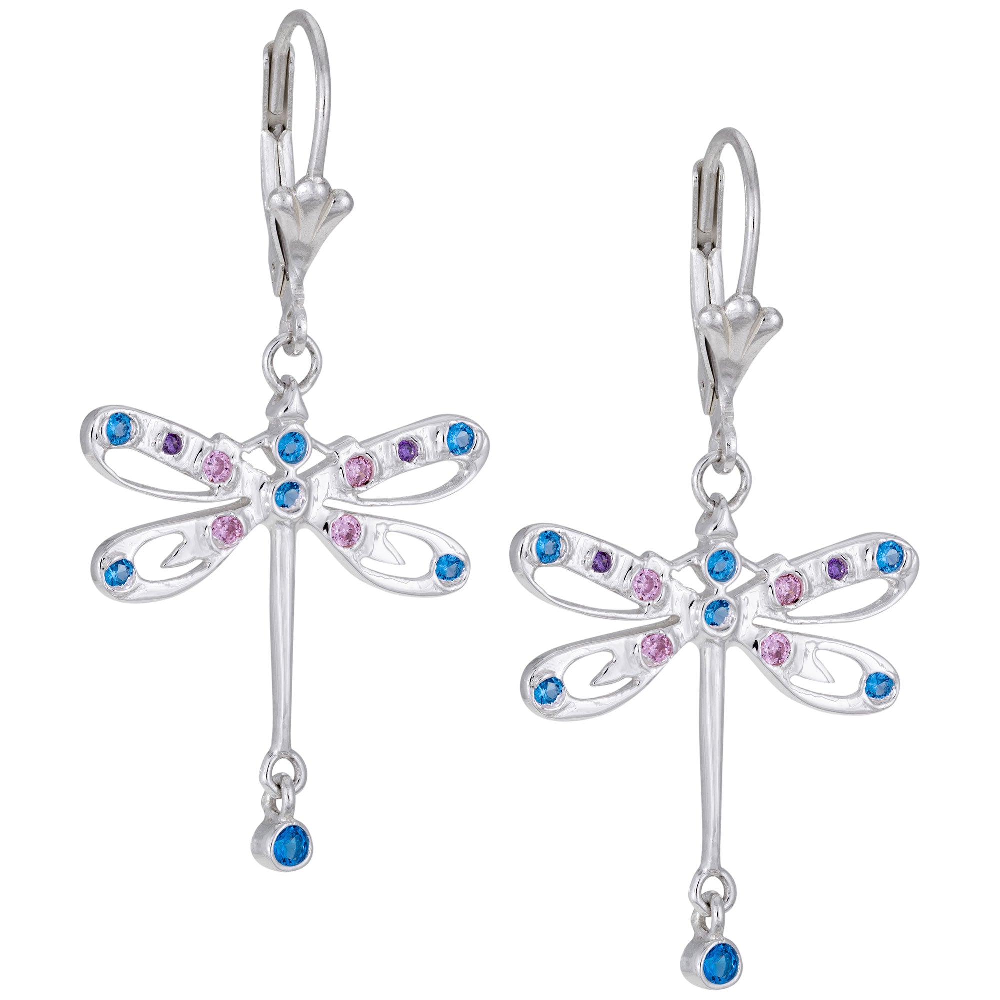 Fluttering Friends Sterling & Crystal Earrings - Aaria Tees Aaria Tees