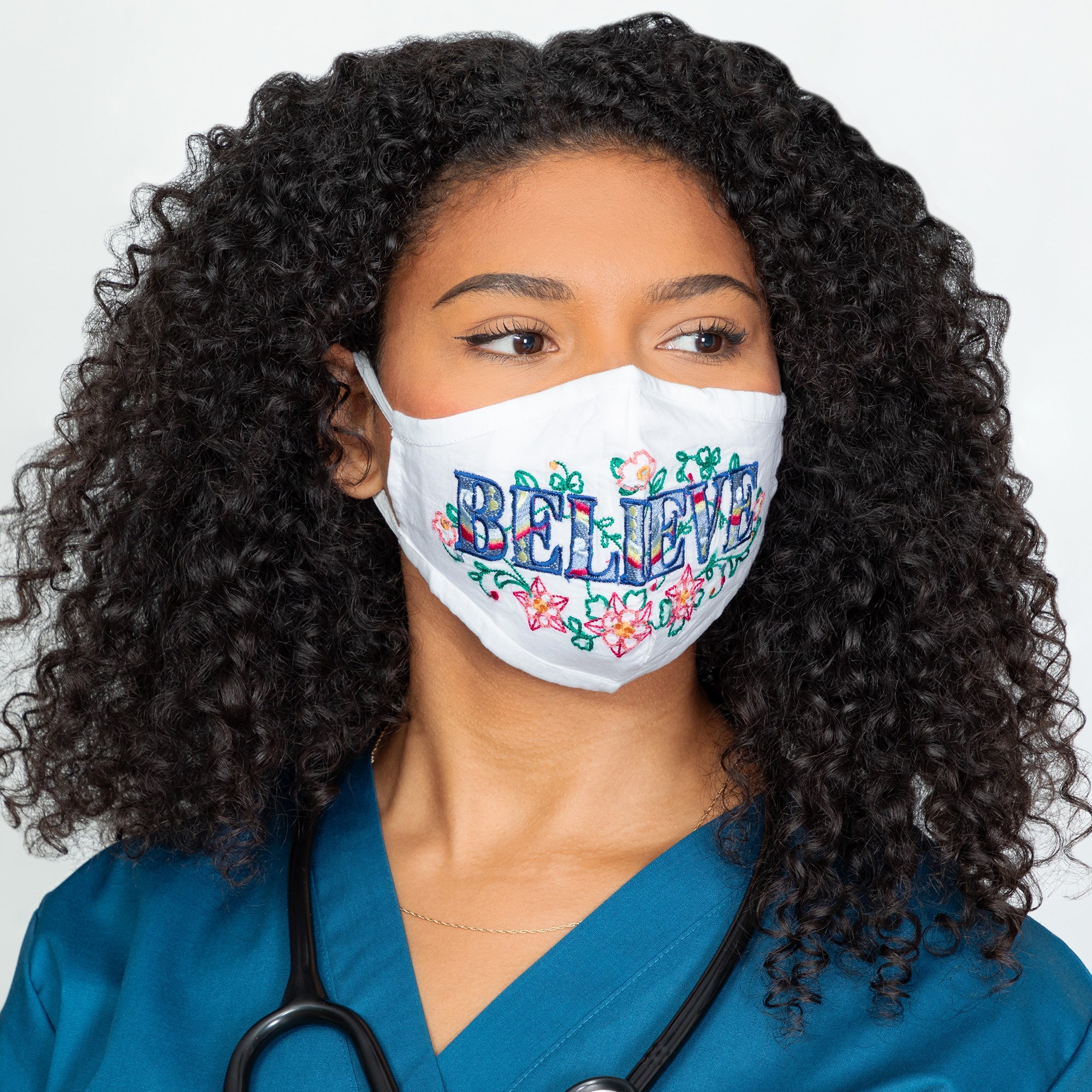 Read My Lips Embroidered Face Mask - Aaria Tees Aaria Tees