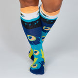 Peacock Knee High Socks - Aaria Tees Aaria Tees
