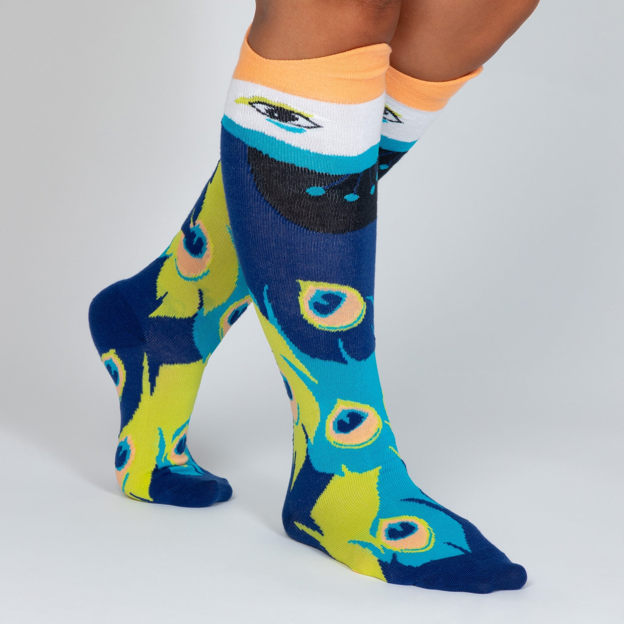 Peacock Knee High Socks - Aaria Tees Aaria Tees