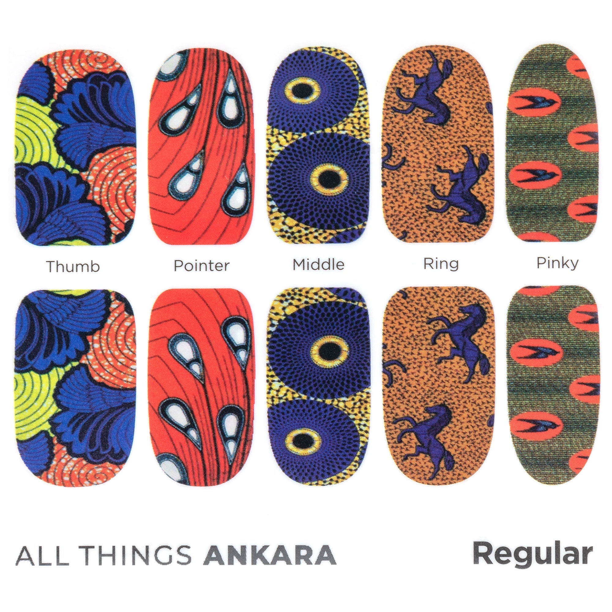 African Print Nail Wraps - Aaria Tees Aaria Tees