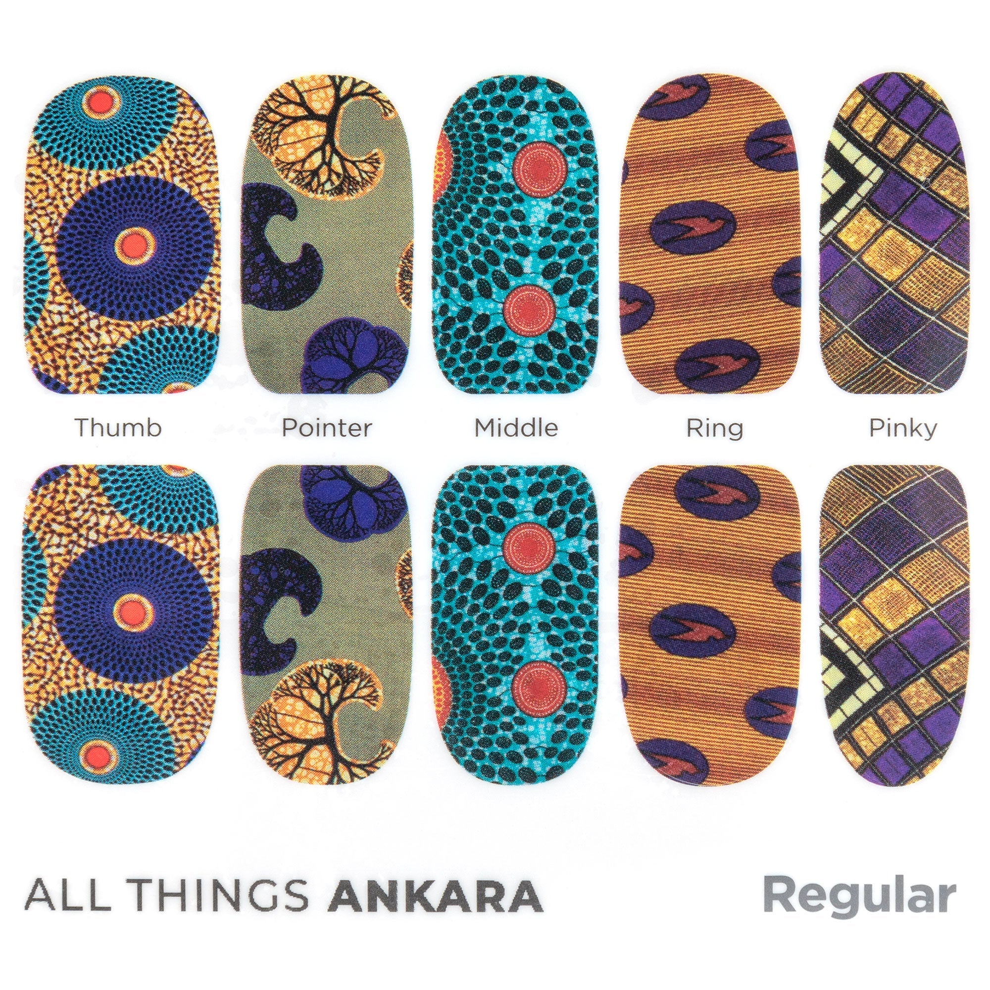 African Print Nail Wraps - Aaria Tees Aaria Tees