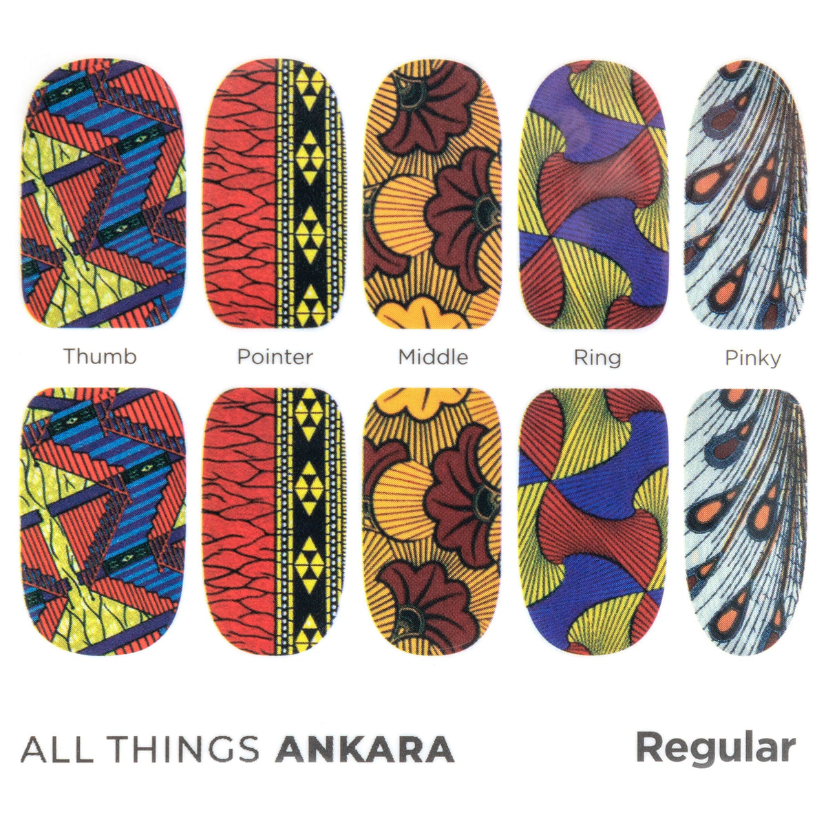 African Print Nail Wraps - Aaria Tees