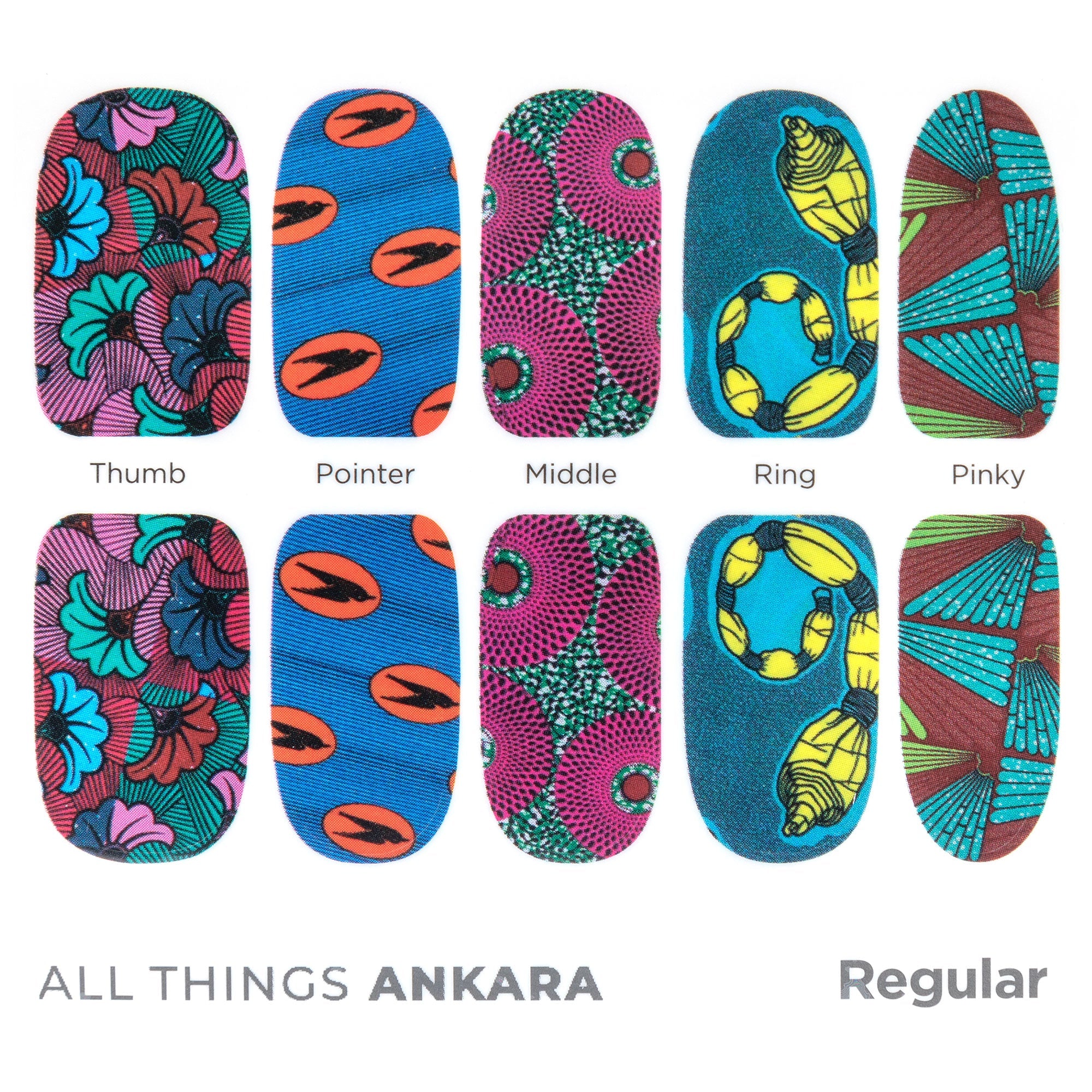 African Print Nail Wraps - Aaria Tees Aaria Tees