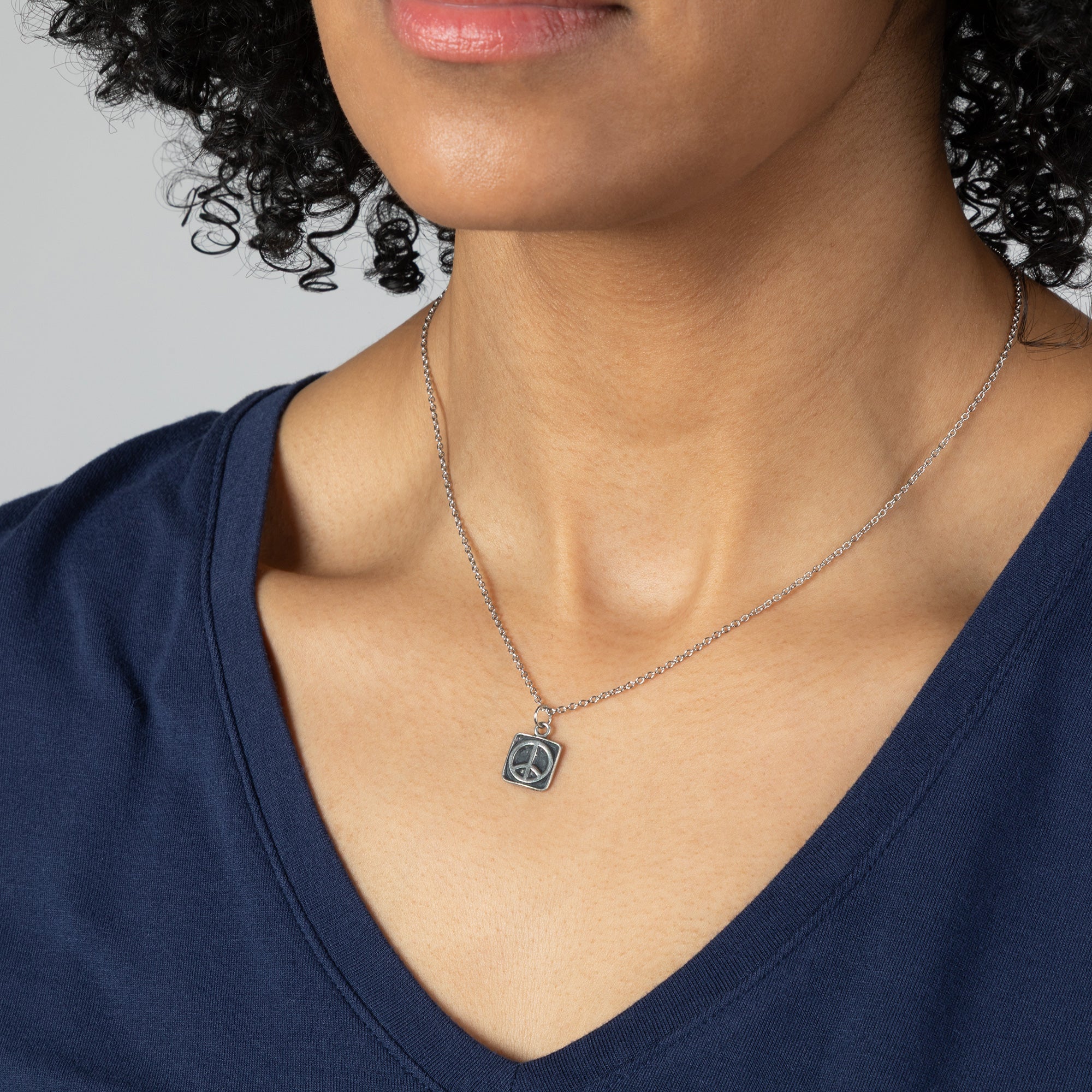 Mindfully Living Pewter Necklace - Aaria Tees Aaria Tees