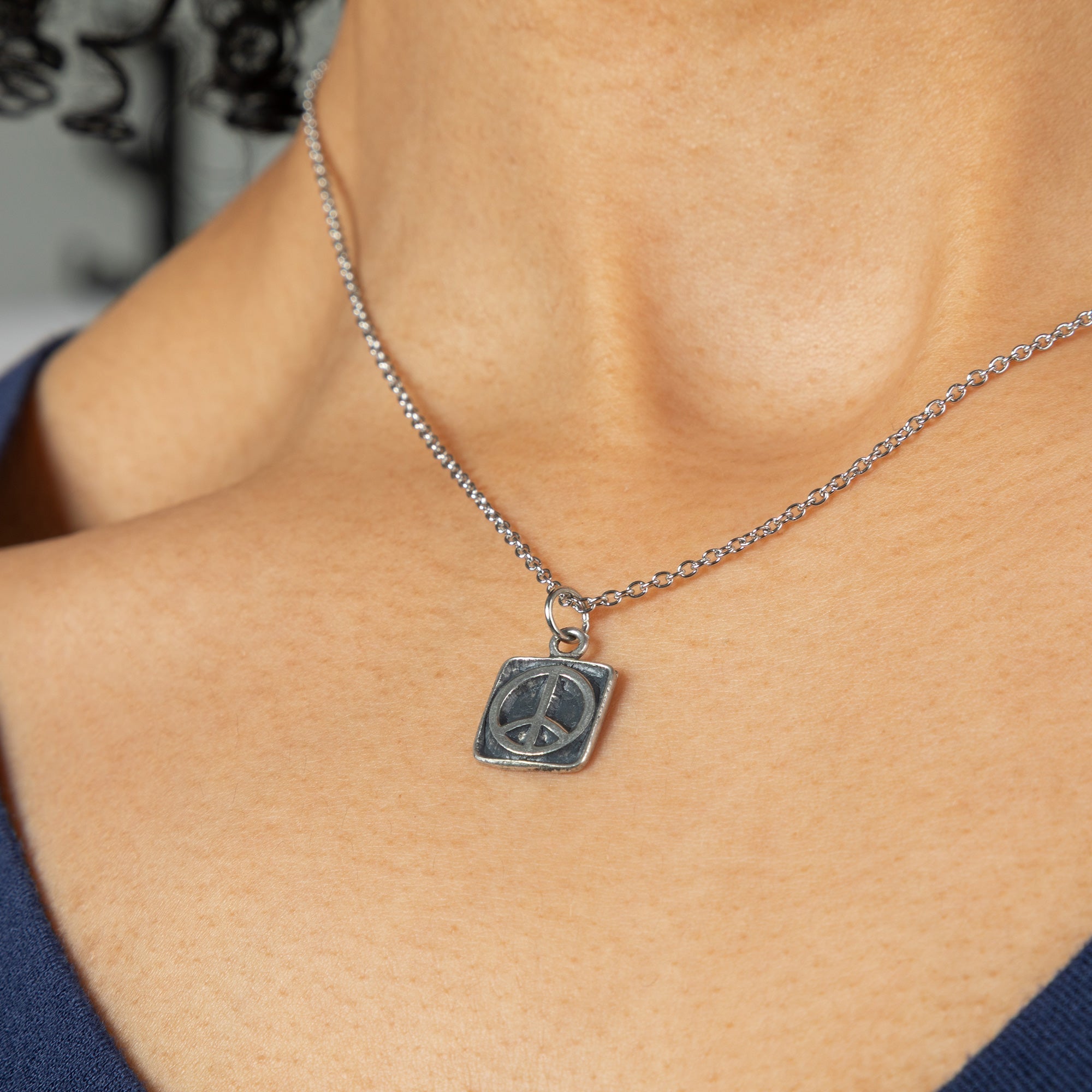 Mindfully Living Pewter Necklace - Aaria Tees Aaria Tees