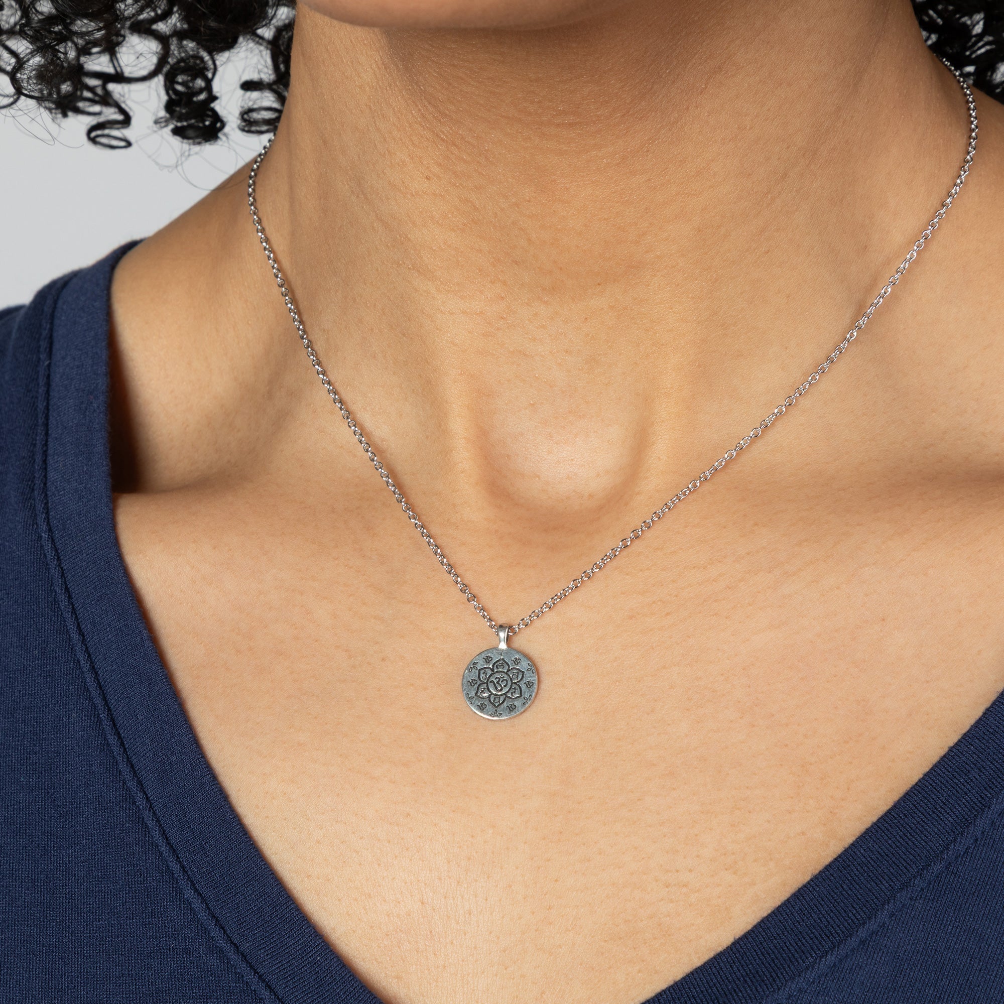 Mindfully Living Pewter Necklace - Aaria Tees Aaria Tees