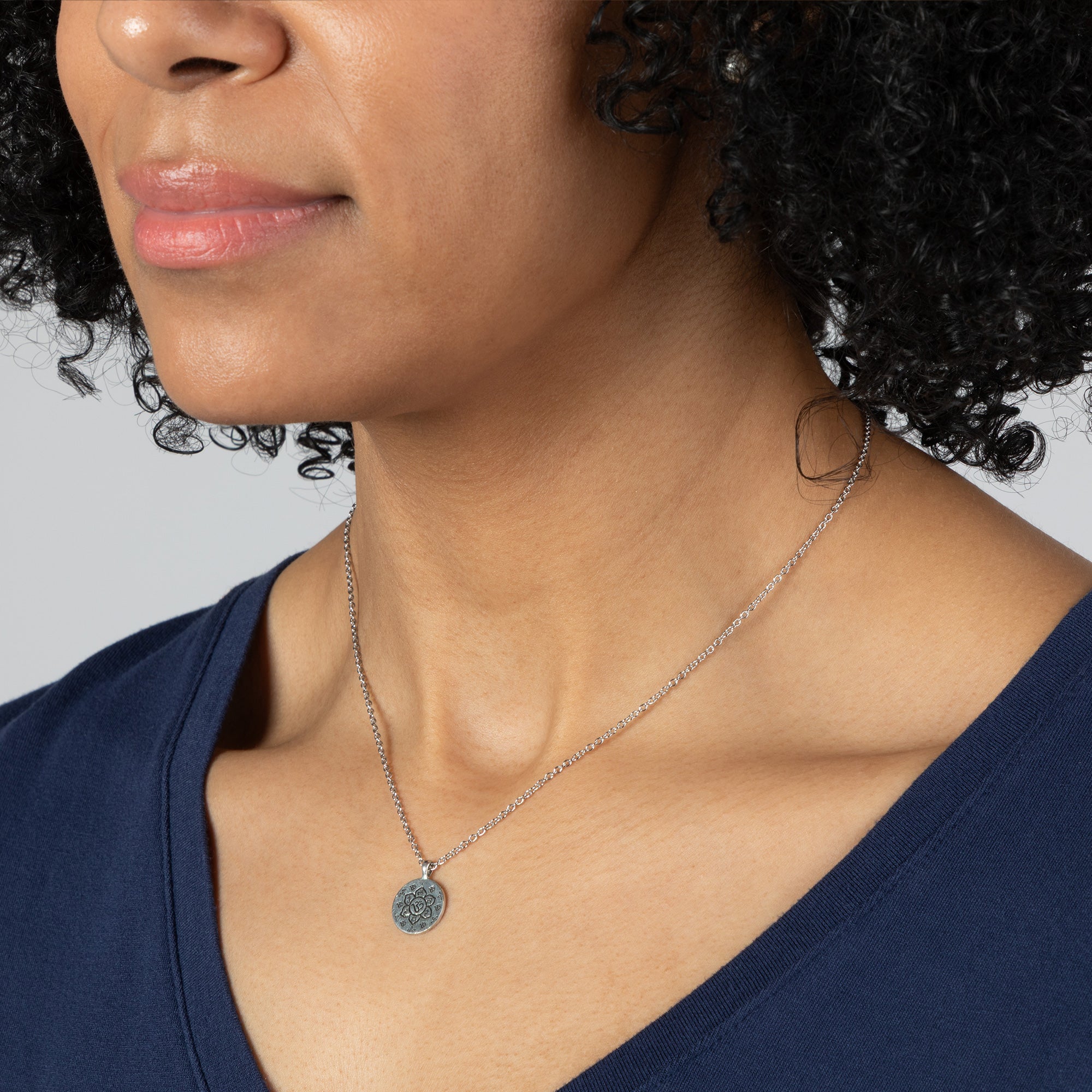 Mindfully Living Pewter Necklace - Aaria Tees Aaria Tees