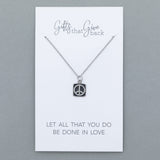 Mindfully Living Pewter Necklace - Aaria Tees Aaria Tees