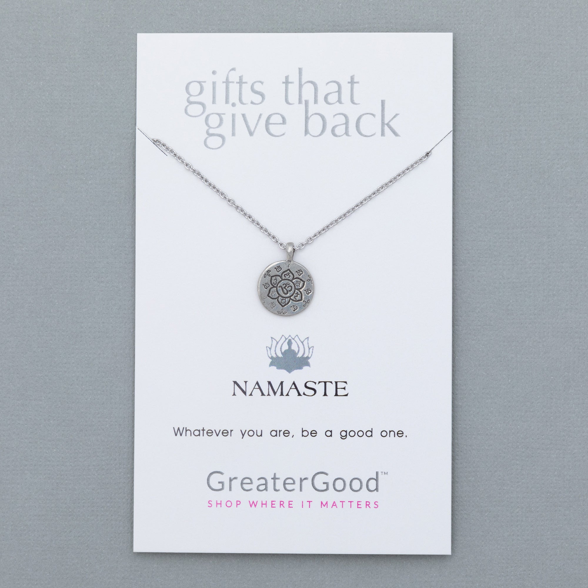 Mindfully Living Pewter Necklace - Aaria Tees Aaria Tees
