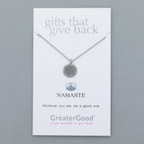 Mindfully Living Pewter Necklace - Aaria Tees Aaria Tees