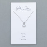 Mindfully Living Pewter Necklace - Aaria Tees Aaria Tees