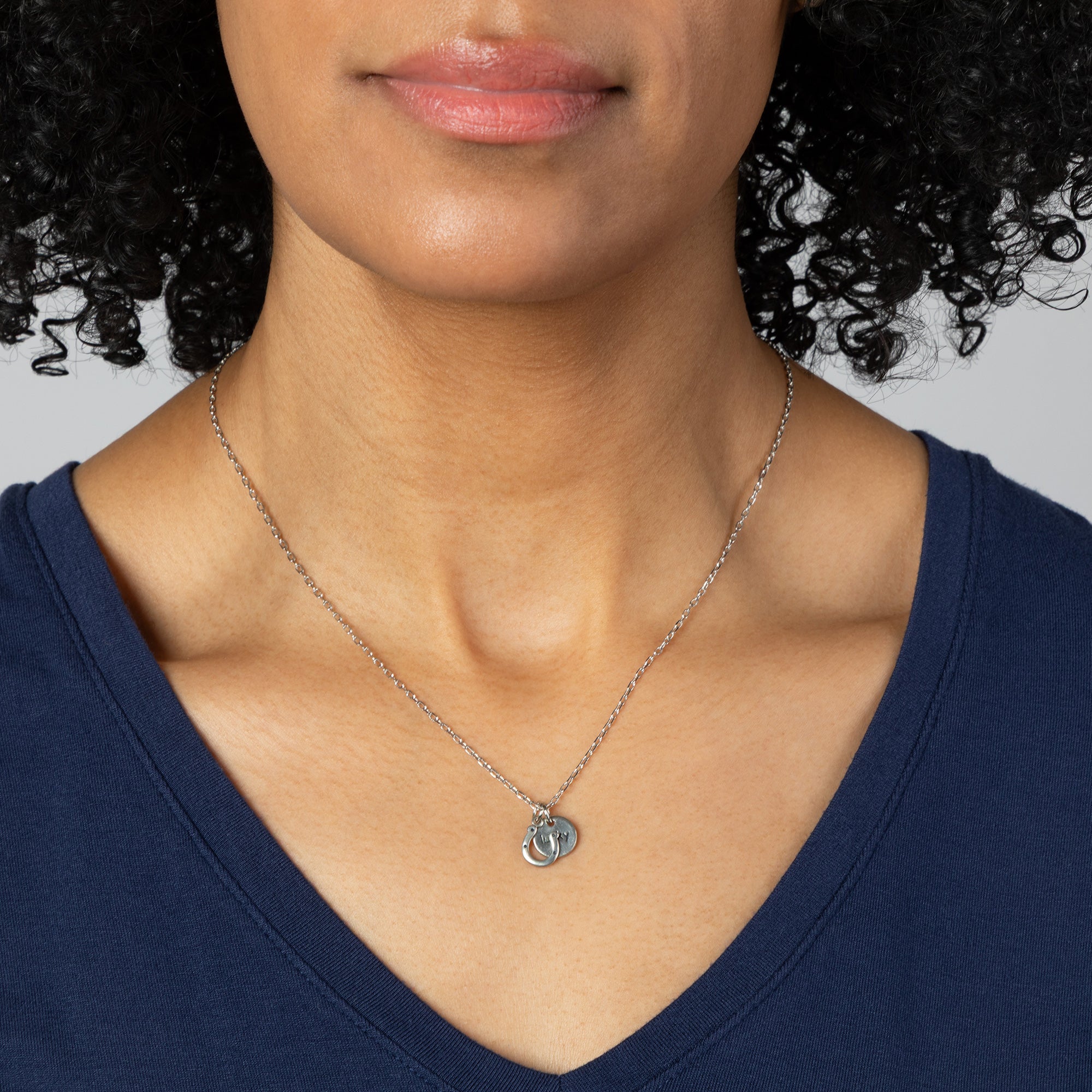 Carry a Little Luck Pewter Necklace - Aaria Tees Aaria Tees