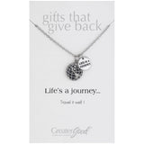 Grateful for the Journey Pewter Necklace - Aaria Tees Aaria Tees