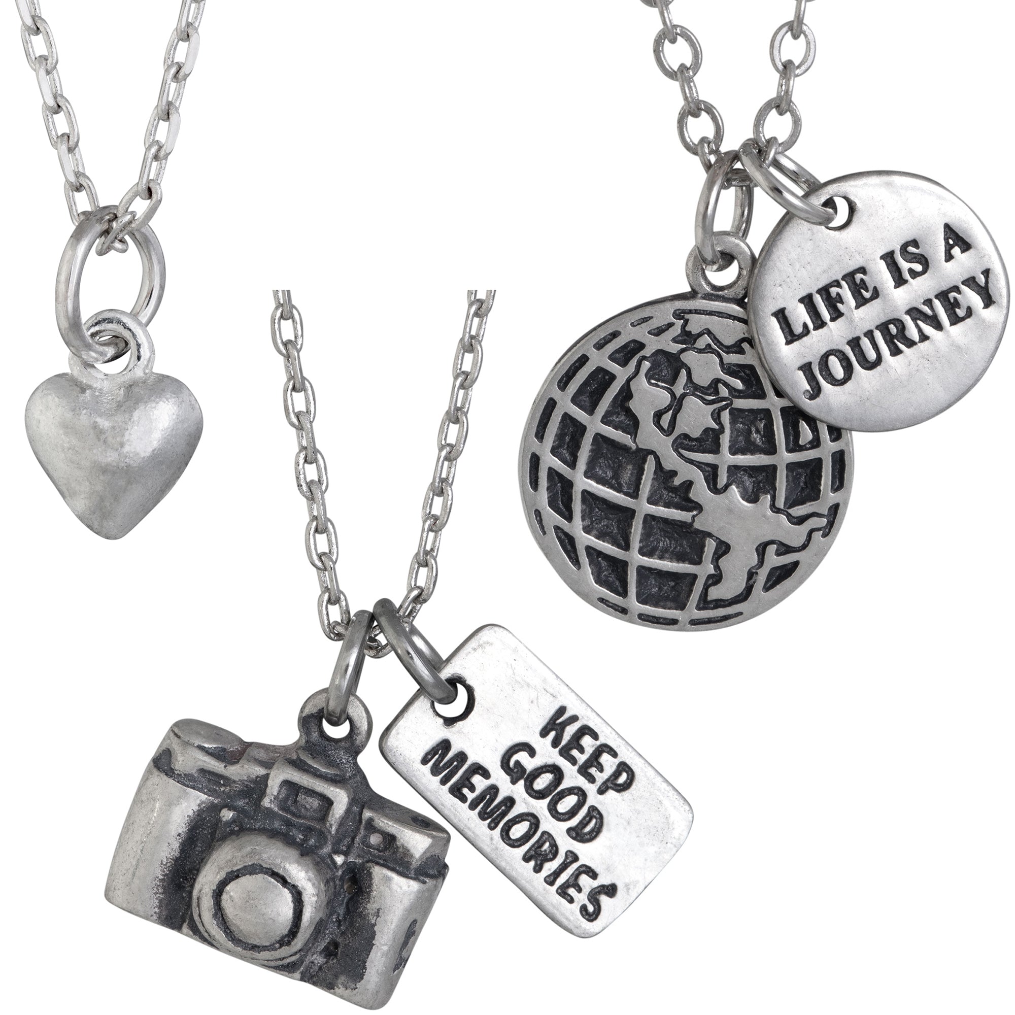 Grateful for the Journey Pewter Necklace - Aaria Tees Aaria Tees