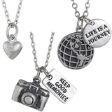 Grateful for the Journey Pewter Necklace - Aaria Tees Aaria Tees