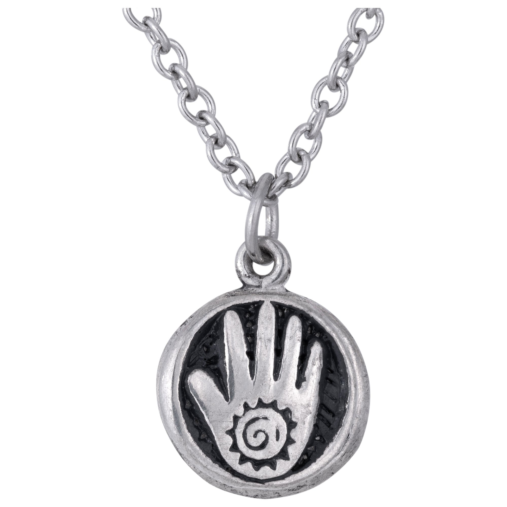 Hand & Heart Pewter Necklace - Aaria Tees Aaria Tees