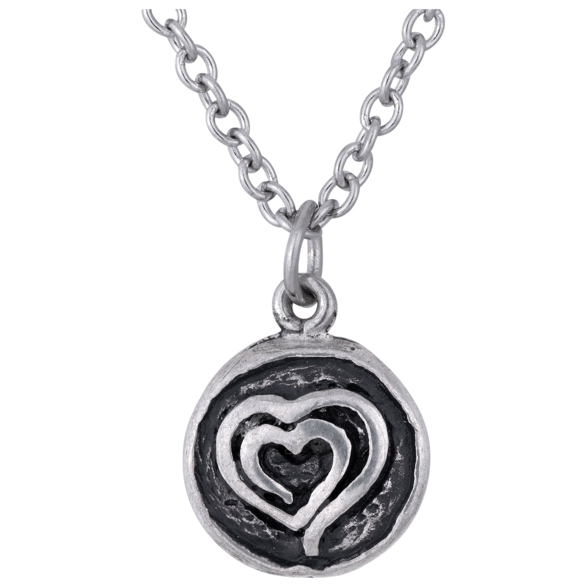 Hand & Heart Pewter Necklace - Aaria Tees
